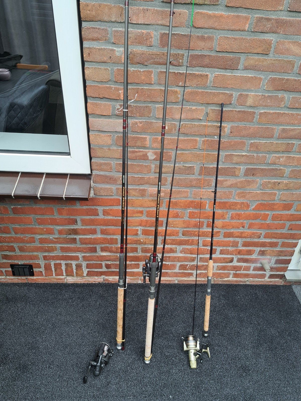 Diverse hengels en molens te koop, Ophalen of Verzenden, Gebruikt, Werphengel