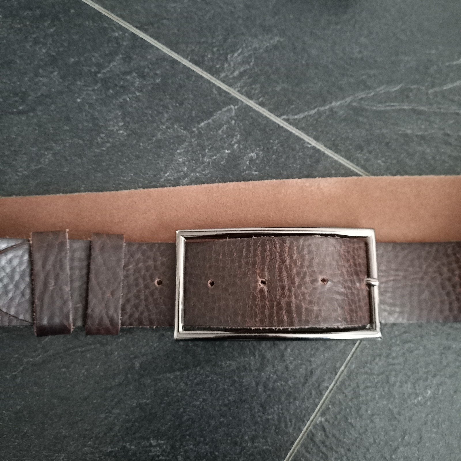 leren bruine heren riem 85/90 nu, Kleding | Heren, Riemen en Ceinturen, Bruin, Echt leder, Minder dan 95 cm, Ophalen of Verzenden