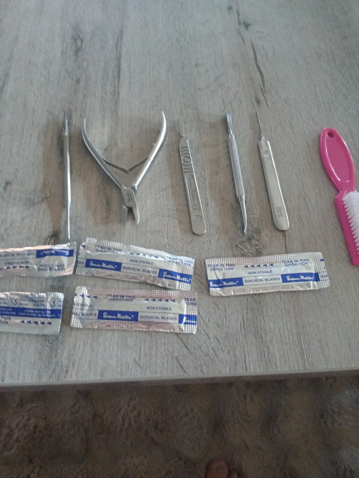 Swann morton pedicure set met mesjes, Ophalen of Verzenden
