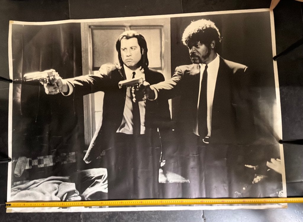 Pulp Fiction jaren 90 Best Film Poster Norwich Norfolk, Verzamelen, Ophalen, Gebruikt, Deurposter of groter, Rechthoekig Liggend