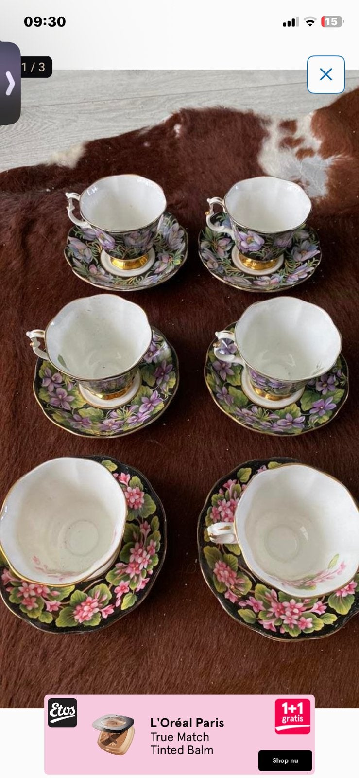 6 stuks provincial flowers royal albert, Ophalen