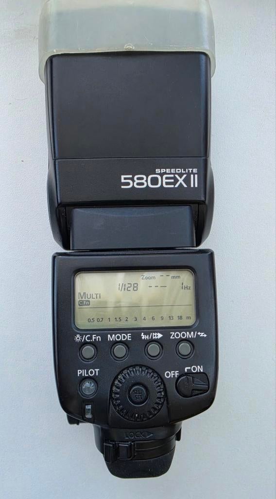Canon Speedlite 580EX II flitser met tasje, Audio, Tv en Foto, Fotografie | Flitsers, Ophalen of Verzenden, Zo goed als nieuw