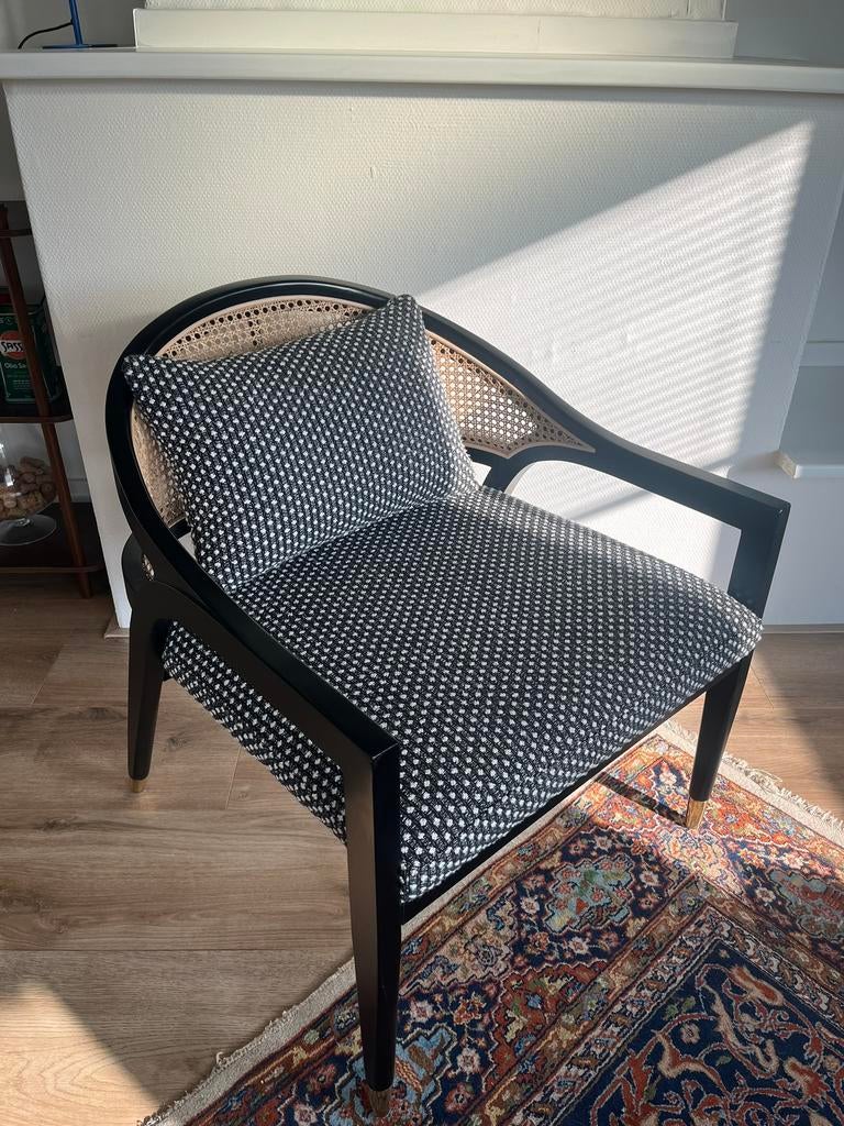 Kare Design Horizon Fauteuil - Rotan Rugleuning, Huis en Inrichting, Fauteuils, Ophalen, Zo goed als nieuw, 50 tot 75 cm