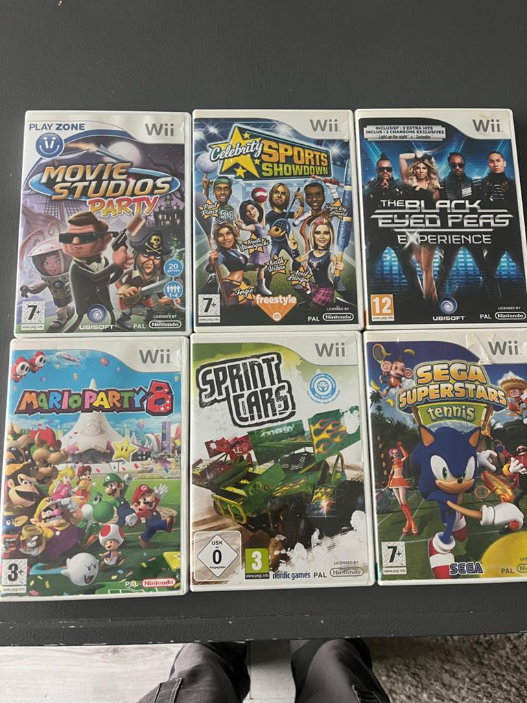 Wii Games Bundel: Mario Party 8, Sports, Tennis & Meer, Gebruikt, Eén computer, Ophalen, Avontuur en Actie