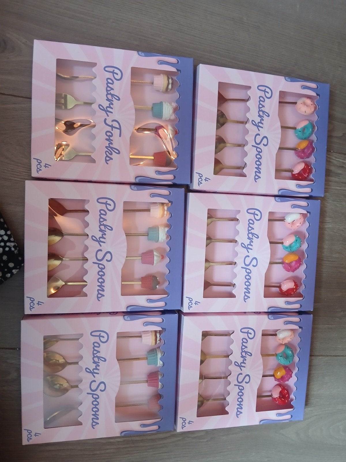 Nieuwe gebaksvorkjes en theelepels - 6 sets, Ophalen of Verzenden
