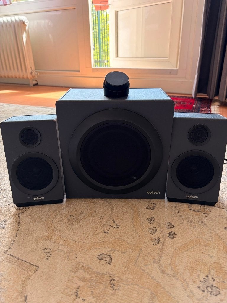 Logitech Z333 2.1 Speakerset met Subwoofer – Werkt Perfect, Subwoofer, Logitech, Ophalen of Verzenden, Zo goed als nieuw