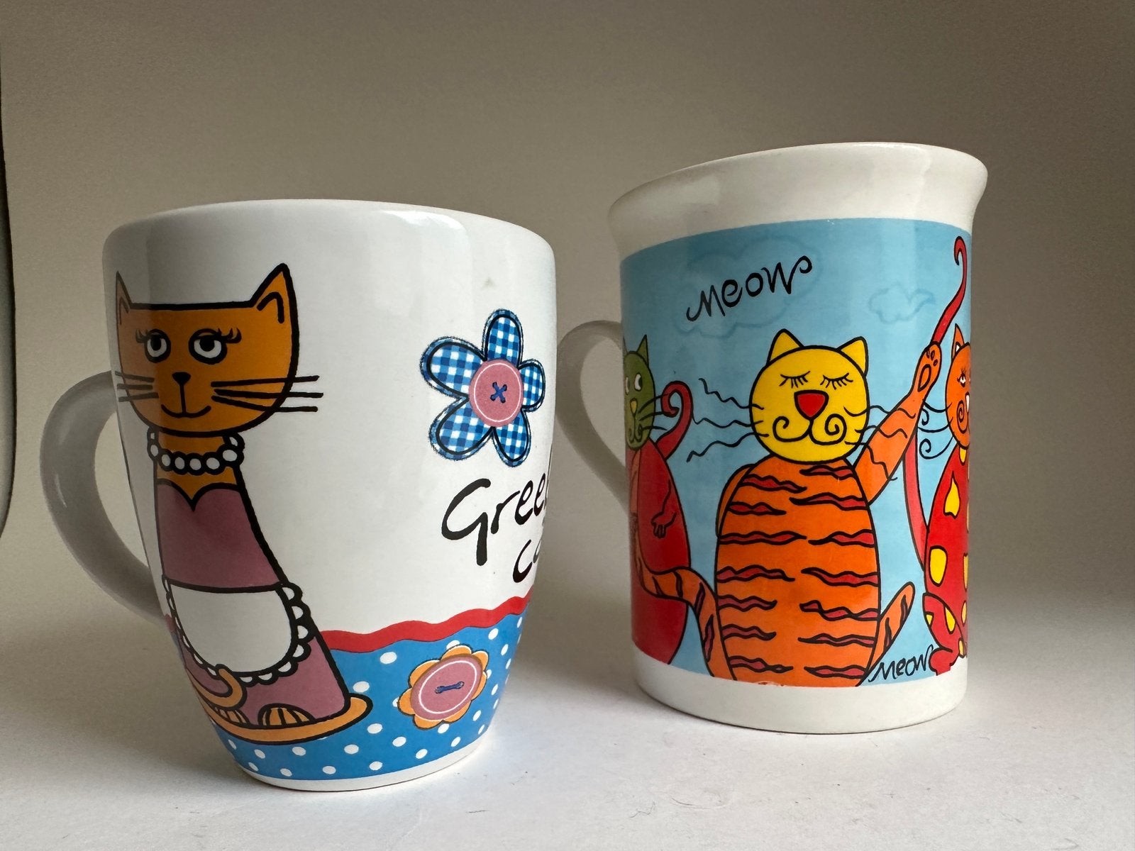 2 leuke katten bekers, Ophalen of Verzenden, Zo goed als nieuw, Dier