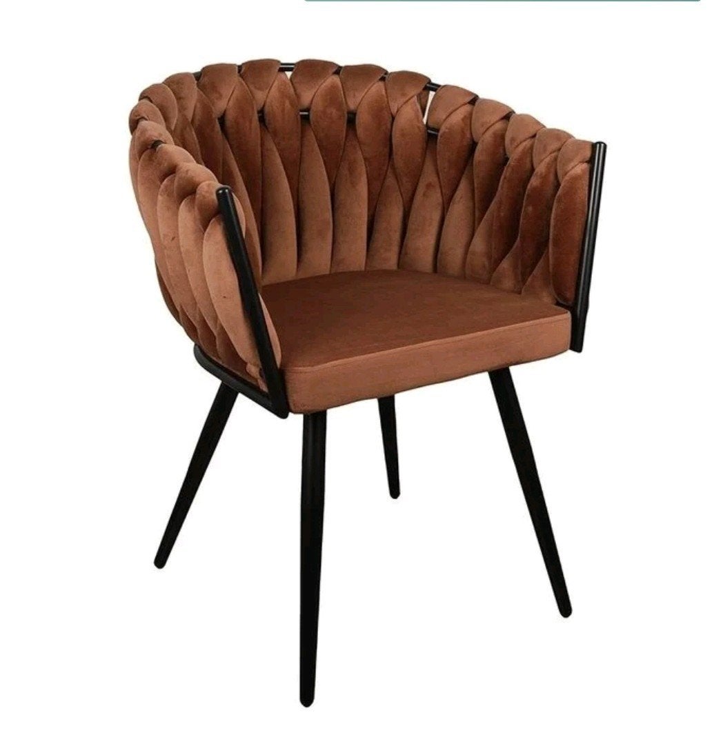2stuks koperkleurige Wave Chair eetkamerstoelen - showmodel, Twee, Overige kleuren, Ophalen of Verzenden, Zo goed als nieuw