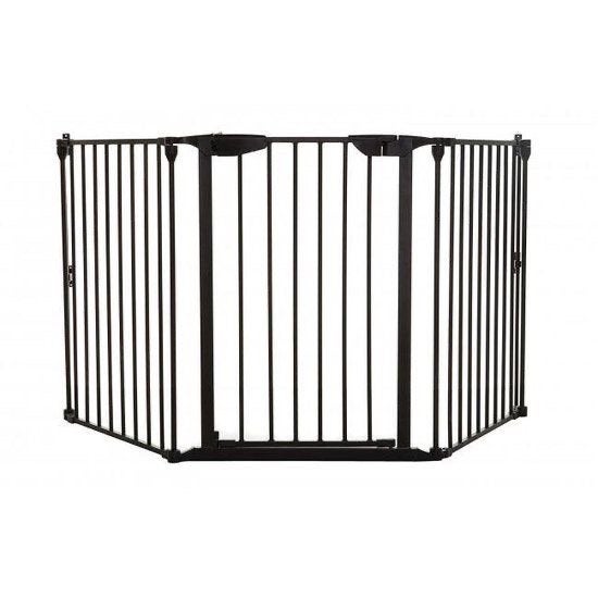 Zwart metalen veiligheidshekje - 5-delig, Ophalen, Gebruikt