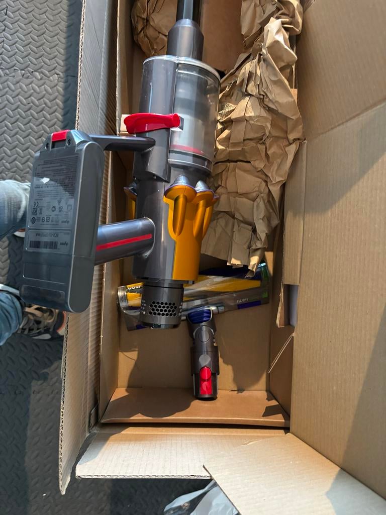 Dyson V12 detect slim Absolute Draadloze Stofzuiger, Ophalen of Verzenden, Gebruikt, Reservoir, Stofzuiger