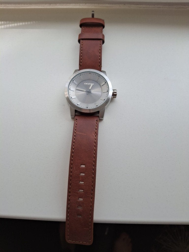 Horloge, Overige materialen, Leer, Polshorloge, Zo goed als nieuw