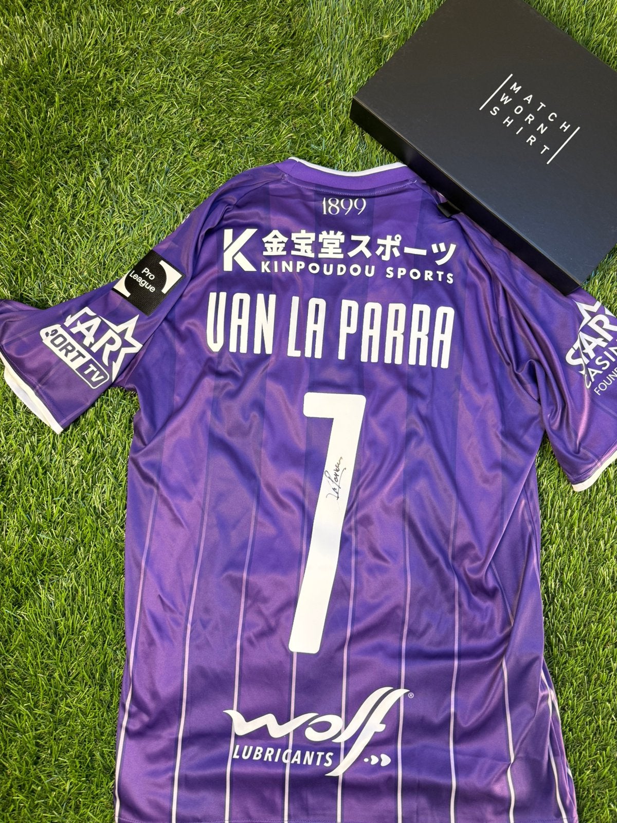 Matchworn Beerschot shirt - Uniek verzamelobject, Paars, Overige maten, Ophalen of Verzenden, Voetbal
