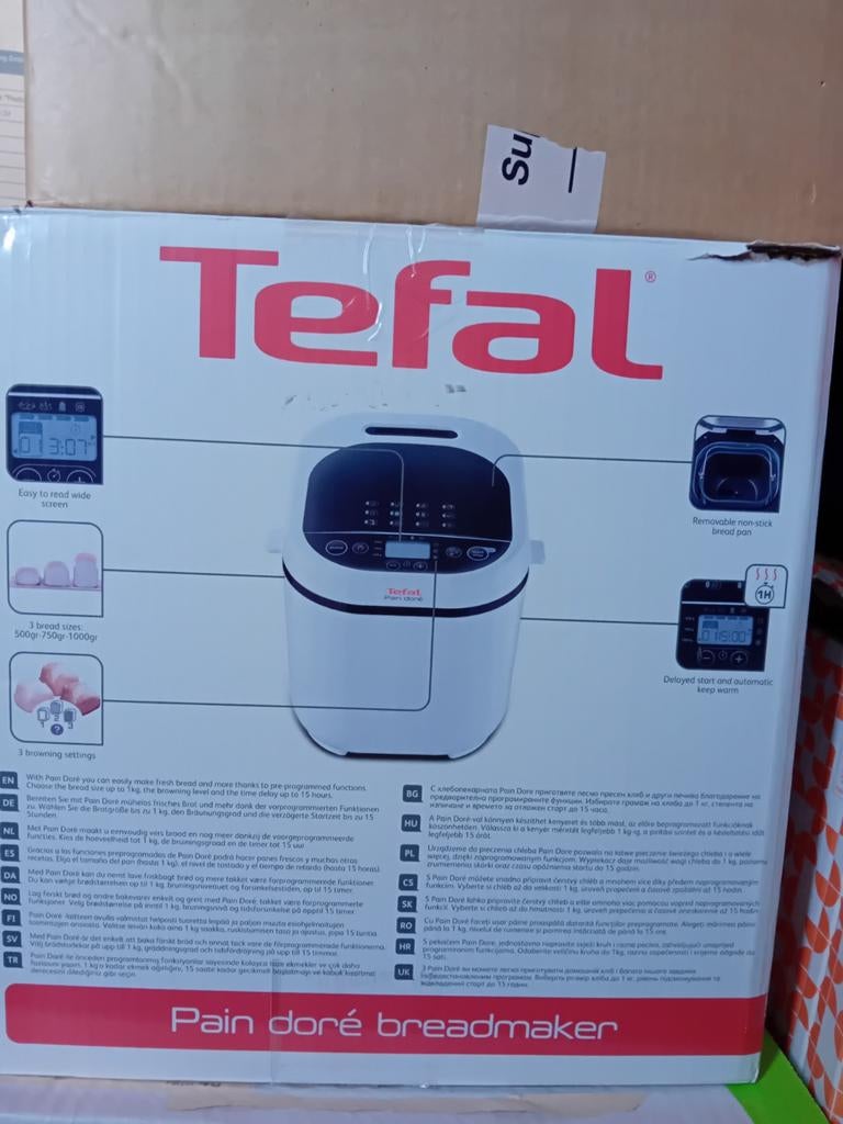 Tefal Pain Doré Broodbakmachine - Vers Brood Thuis, Witgoed en Apparatuur, Broodbakmachines, Nieuw, Met timer, 800 tot 1200 gram deeg