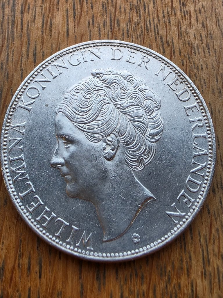 Prachtige Rijksdaalder 1938 GROF HAAR / 2.5 gulden 1938, Zilver, Ophalen of Verzenden, Koningin Wilhelmina, Losse munt
