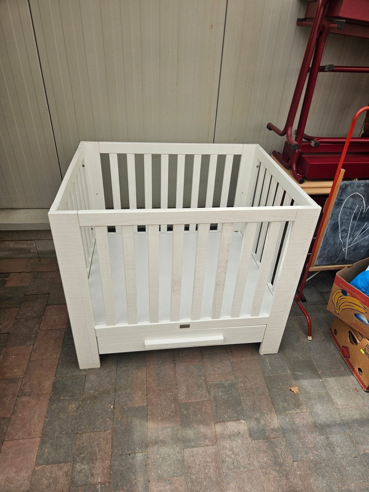 Witte baby box met lade - Coming, Kinderen en Baby's, Babywiegjes en Ledikanten, Gebruikt, Ledikant, Ophalen