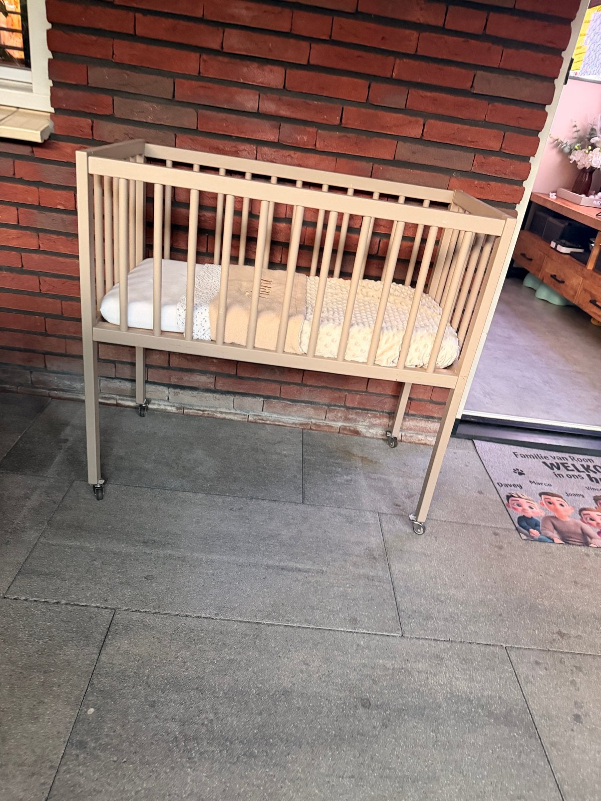 Van Asten Co-sleeper met matras en hoes - 80x84x45,5cm, Ophalen, Zo goed als nieuw, Ledikant