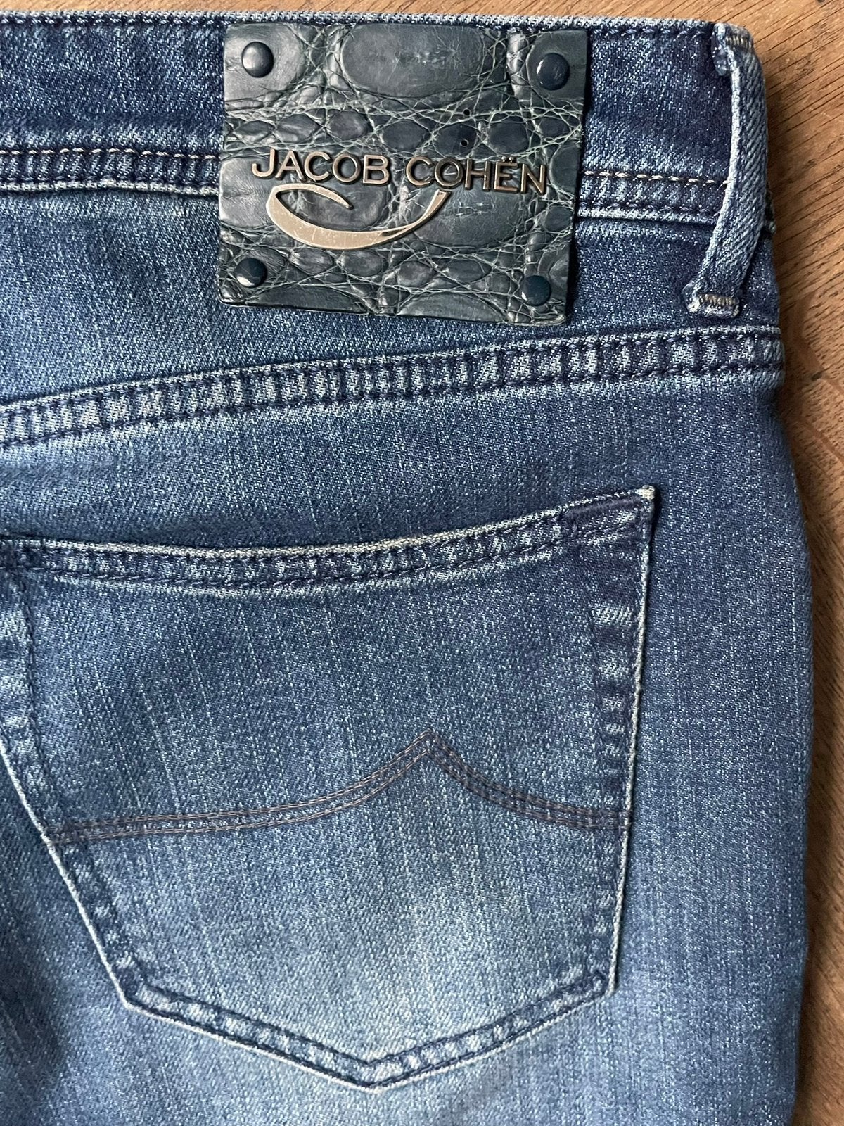 Jacob Cohen J620C jeans maat 38, croco label/ingekort, Ophalen of Verzenden, Gedragen, Blauw, W36 - W38 (confectie 52/54)