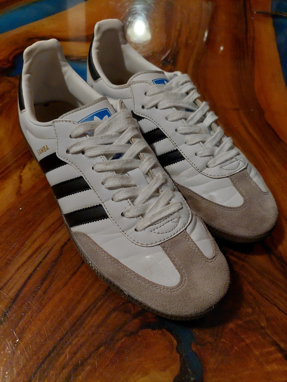 Adidas Samba sneakers maat 44 - Wit met zwarte strepen, Wit, Ophalen of Verzenden, Sneakers of Gympen, Adidas