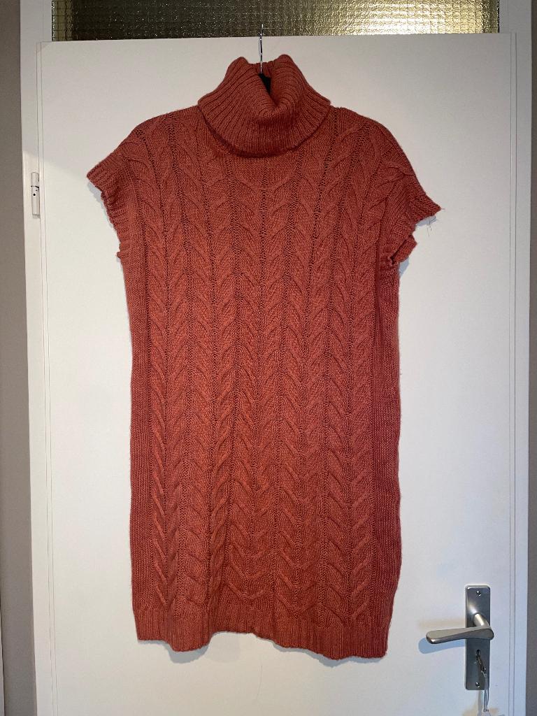 Dames koraal roze knitted cable spencer trui met kol mt 40, Maat 38/40 (M), Boetiek, Ophalen of Verzenden, Zo goed als nieuw