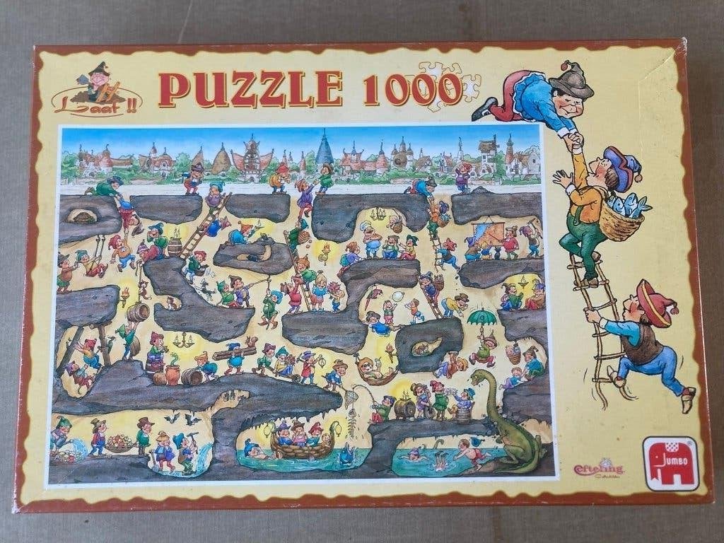 Jumbo Efteling Land van Laaf puzzel met 1000 stukjes., Ophalen of Verzenden, 500 t/m 1500 stukjes, Zo goed als nieuw, Legpuzzel