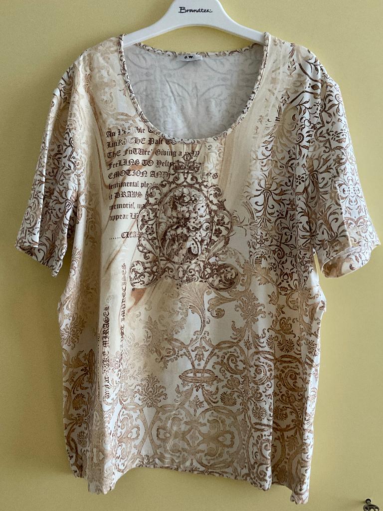 Beigekleurig T-shirt, Ophalen, Zo goed als nieuw, Beige, Rond