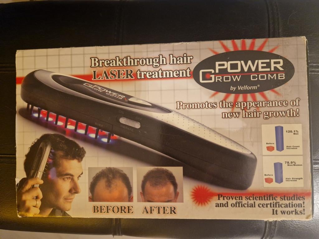 Velform Power Grow Comb Laser Haargroeikam, Ophalen of Verzenden, Zo goed als nieuw, Kam of Borstel