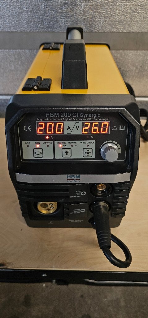 200 CI Synergic Mig - Tig - MMA inverter - Lasapparaat IGBT, Ophalen of Verzenden, Zo goed als nieuw, 150 tot 250 ampère, Inverter