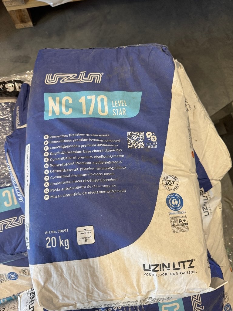 16x UZIN NC 170 LevelStar Egaline (20 kg) - Topkwaliteit!, Ophalen, Overige materialen, 30 cm of meer, 50 tot 150 cm