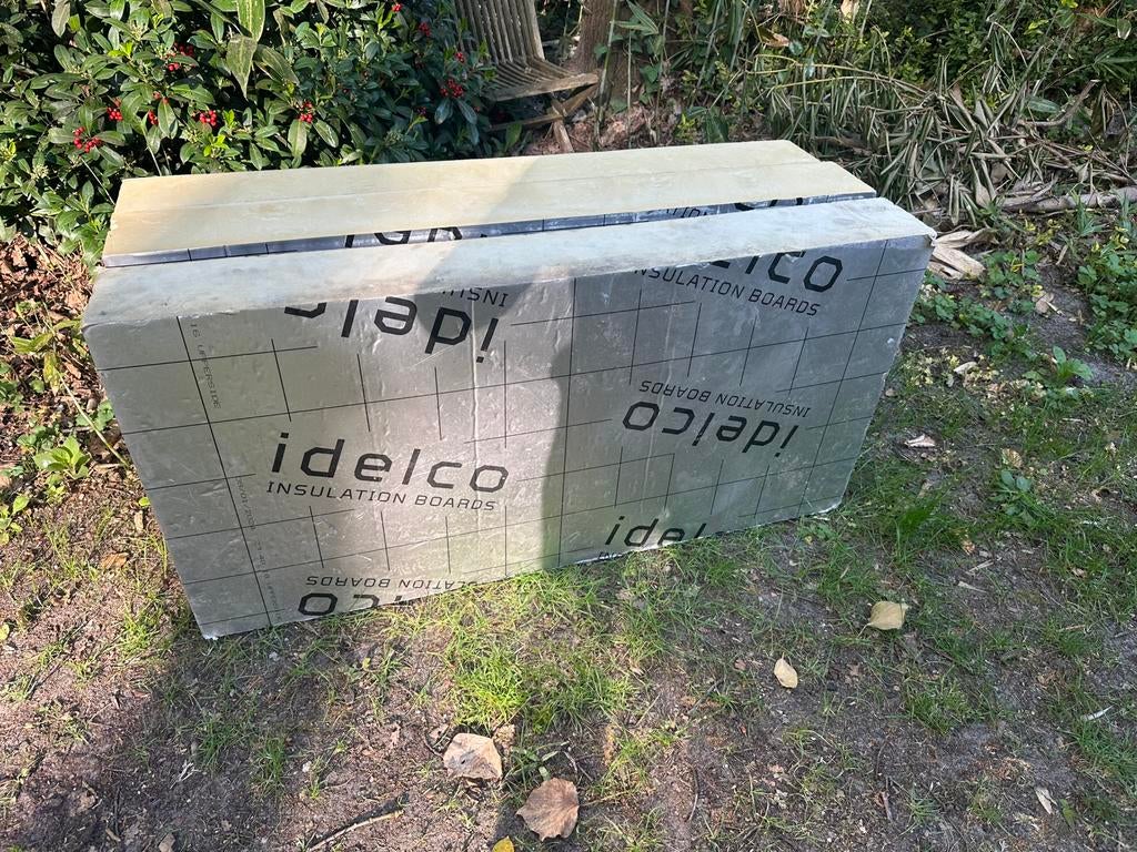 Idelco PIR isolatie 140mm 1200x600x140mm Rd waarde 6,35, Ophalen, 12 cm of meer, Zo goed als nieuw, Hardschuim (Pir)
