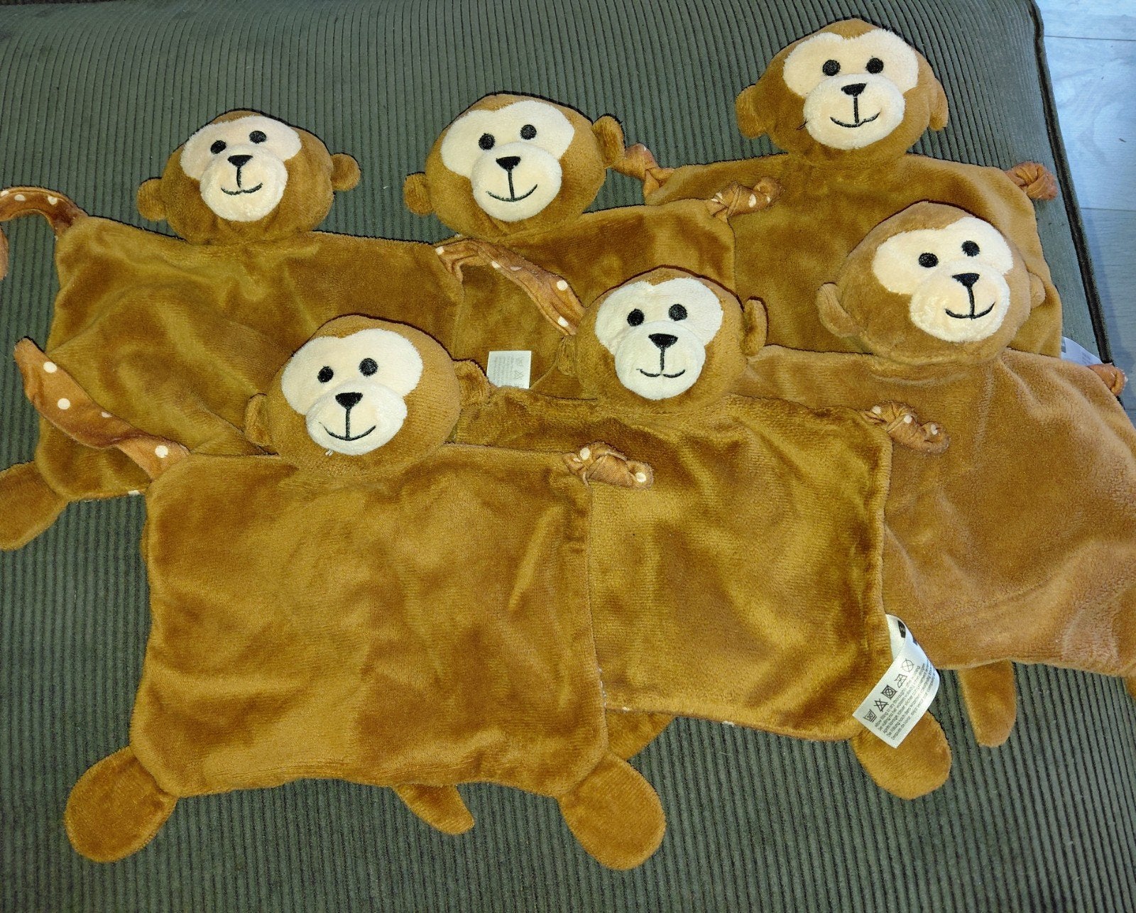 Hema Apen Knuffeldoekjes (6 stuks), Ophalen, Hema, Gebruikt, Bruin