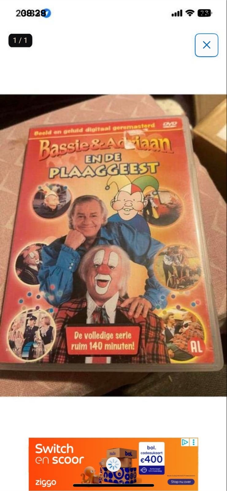 Bassie & Adriaan en de Plaaggeest DVD, Gebruikt, Alle leeftijden, Tv-serie, Familie