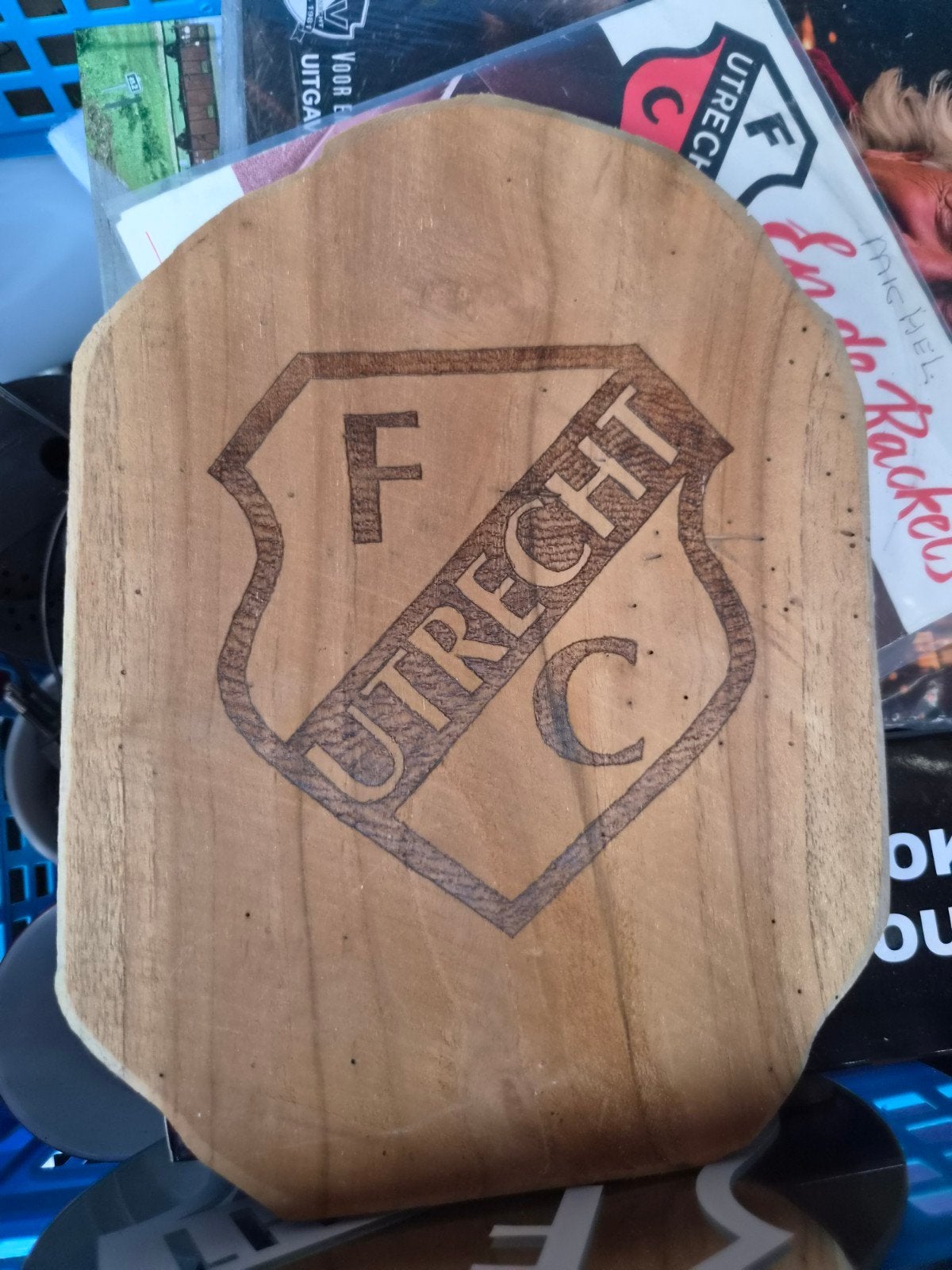 fc utrecht gebrand plankje, Ophalen of Verzenden