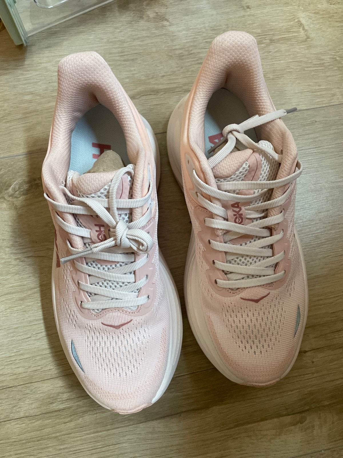 Hoka Bondi 8 hardloopschoenen dames - Roze, Ophalen of Verzenden, Zo goed als nieuw, Roze, Sportschoenen