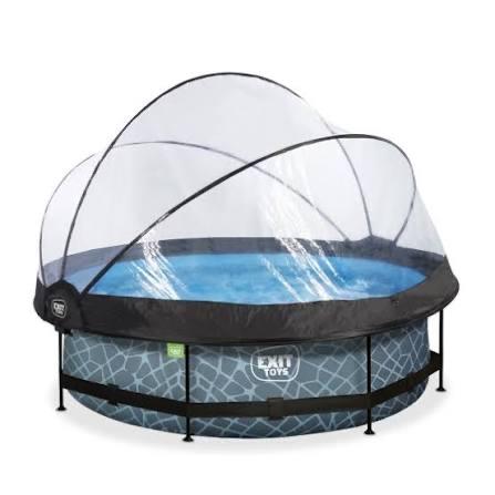 Zwembad rond 300x76 cm met overkapping en filterpomp, Tuin en Terras, Zwembaden, Ophalen, Minder dan 80 cm, Rond, 300 cm of meer