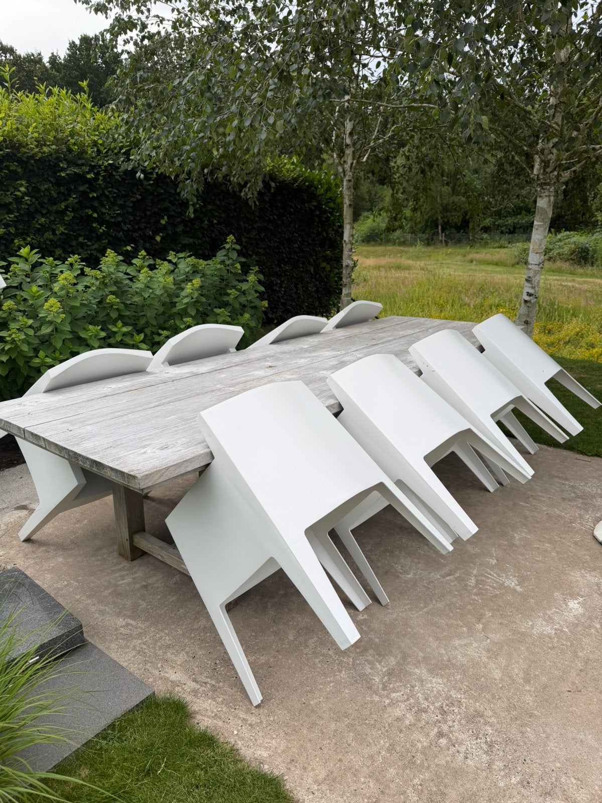 Philippe Starck,Toy, Driade, witte tuinstoelen, Ophalen, Zo goed als nieuw, Kunststof, Stapelbaar