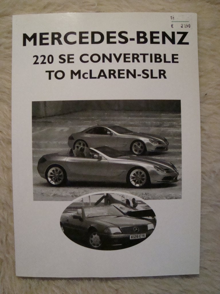 Mercedes benz 220 se convertible to mclaren-slr, Boeken, Ophalen of Verzenden, Nieuw, Mercedes