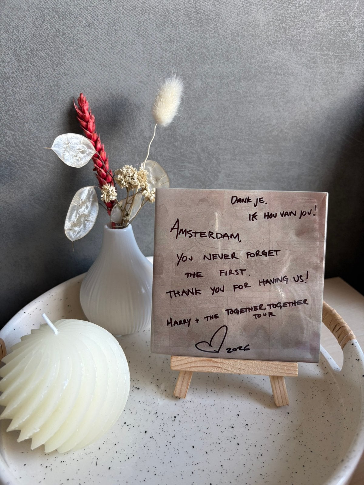 Harry Styles tegeltje en tas, Ophalen of Verzenden, Nieuw