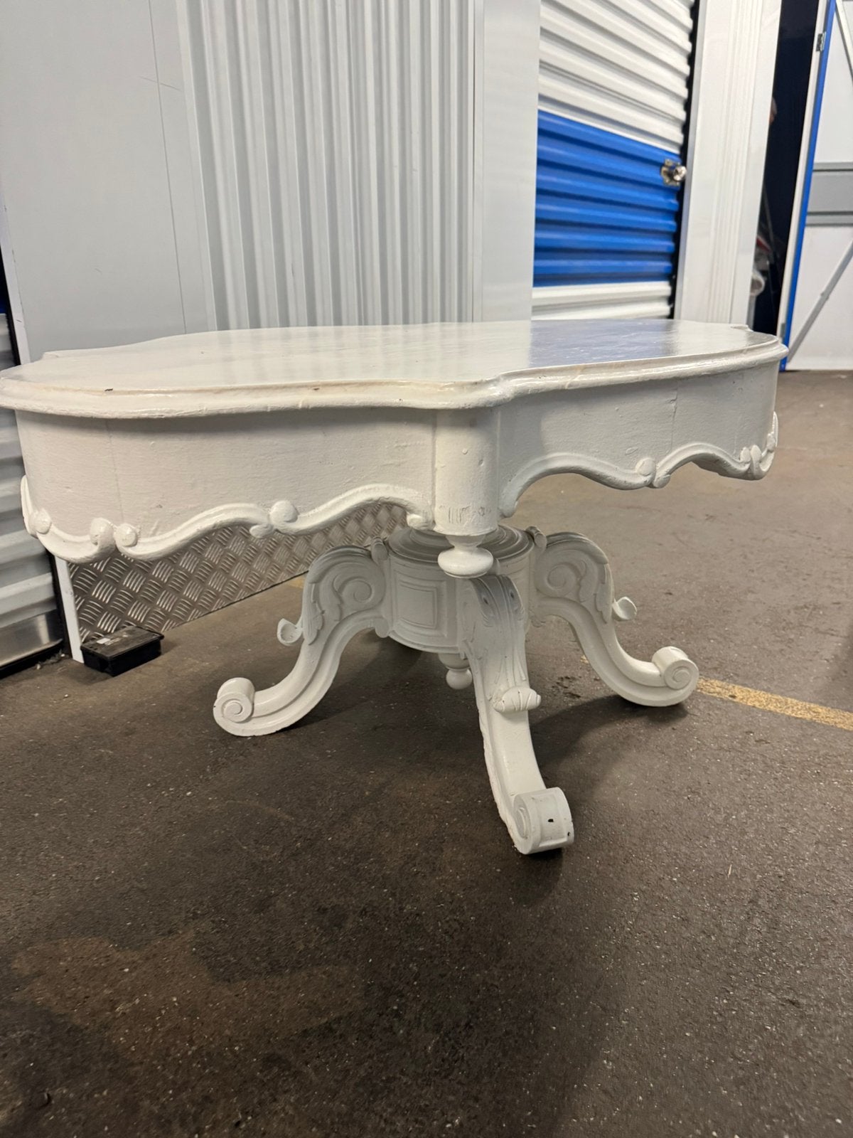 Klassieke salontafel / koffietafel wit, Ophalen of Verzenden, Zo goed als nieuw, Rechthoekig, Minder dan 100 cm