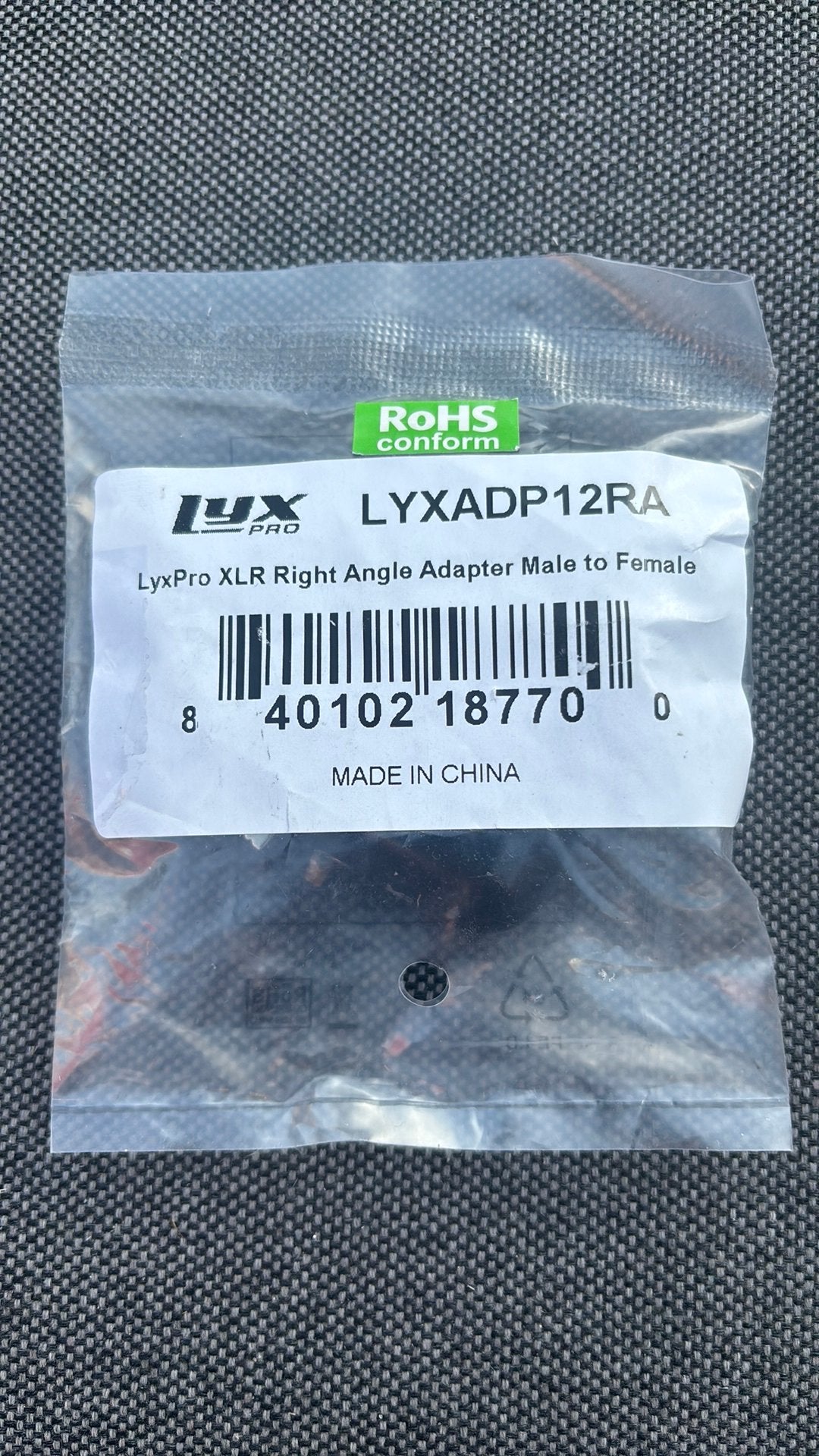 LyxPro XLR Right Angle Adapter Male to Female, Ophalen of Verzenden, Nieuw, Apparatuur