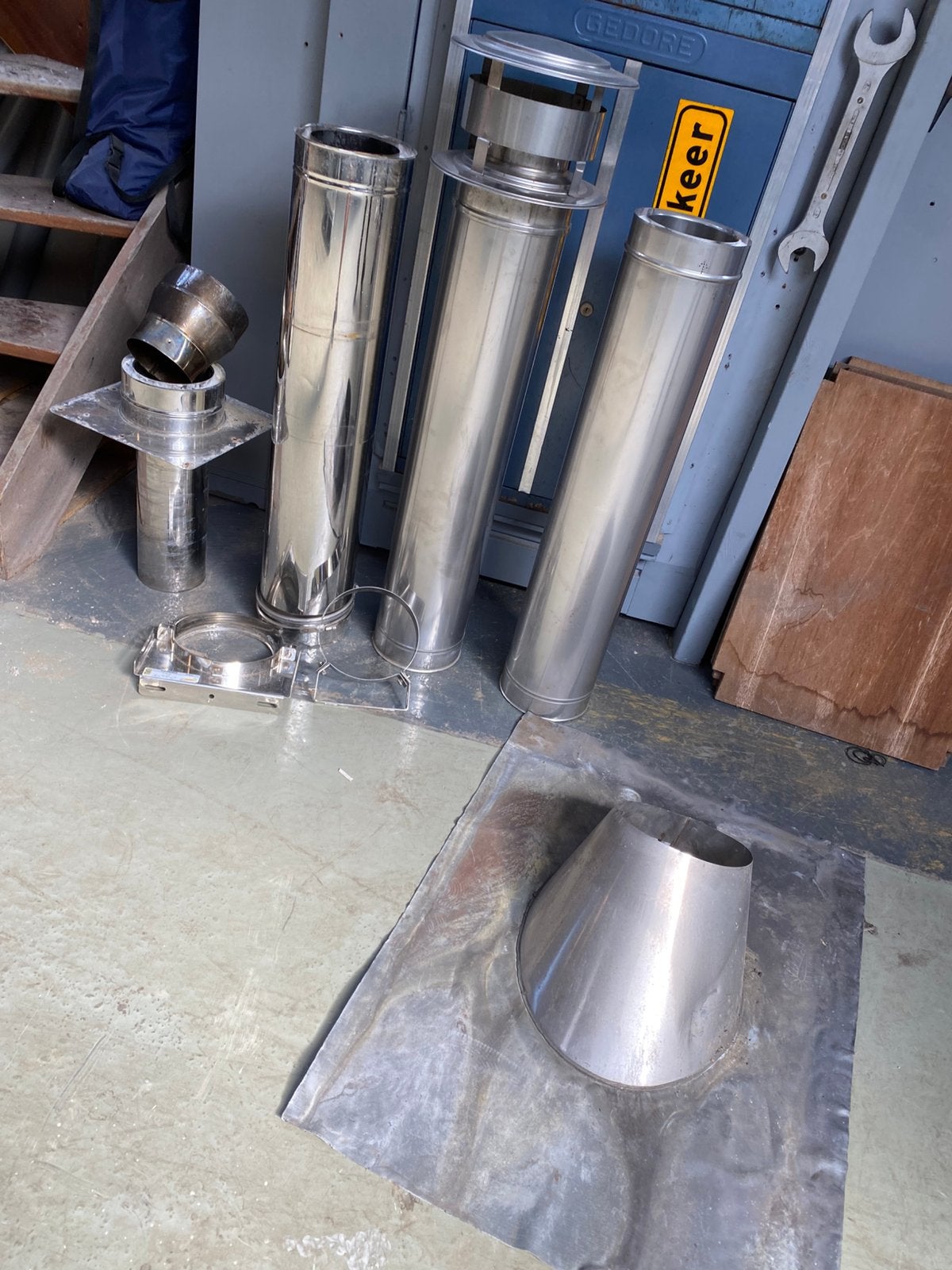 Kachelpijp set, Ophalen, Gebruikt, Houtkachel, Inbouw