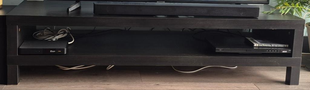 Zwart TV-meubel Ikea 160cm, Ophalen, Gebruikt, 150 tot 200 cm, Minder dan 100 cm