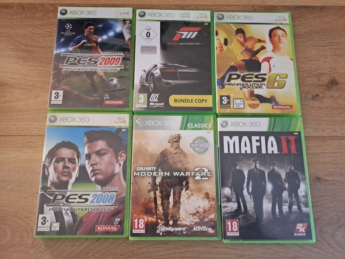 Xbox 360 games: PES 6, PES 2008, PES 2009, Forza, MW2, M, Spelcomputers en Games, Games | Xbox 360, Online, Gebruikt, Vanaf 18 jaar