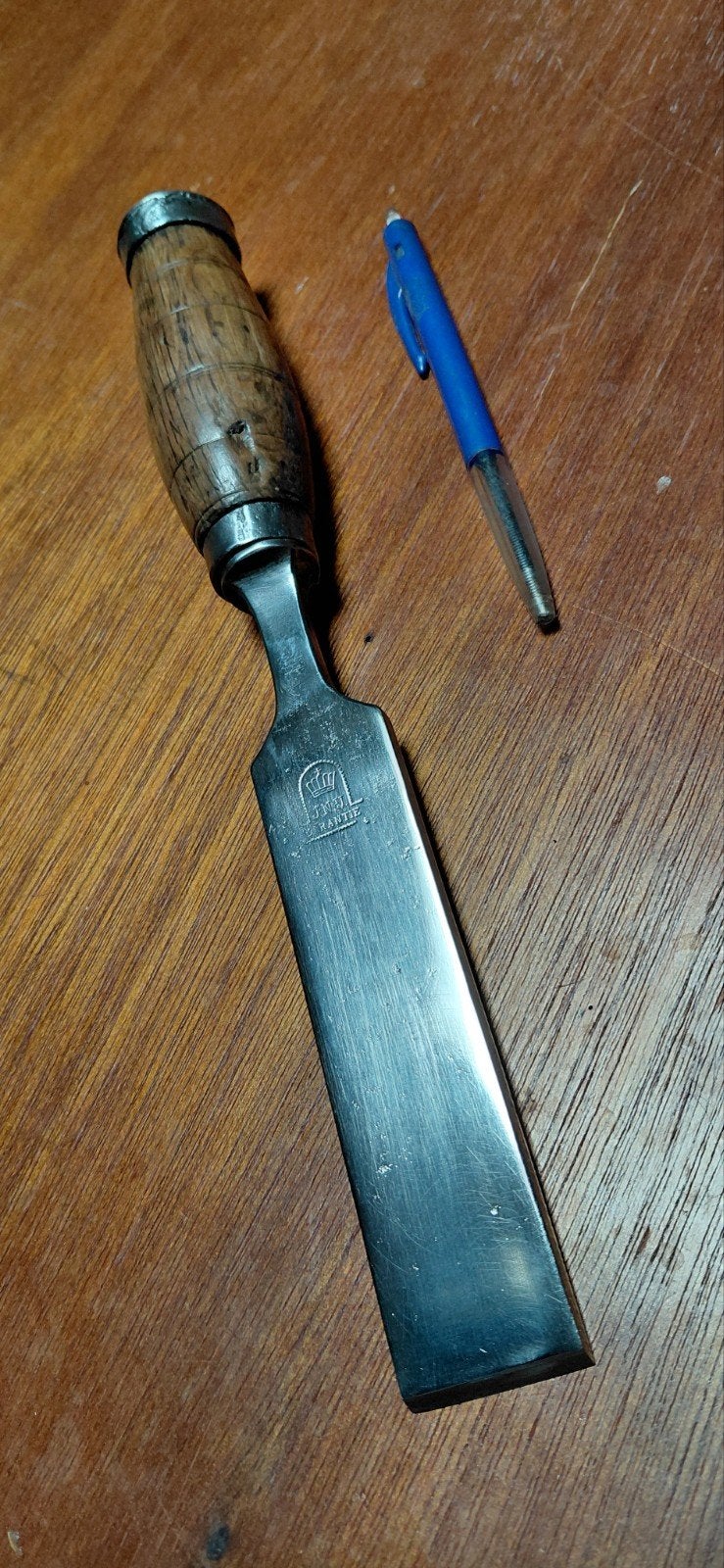Mooie grote steekbeitel, beitel van JNY Nooitgedagt 32mm, Ophalen of Verzenden