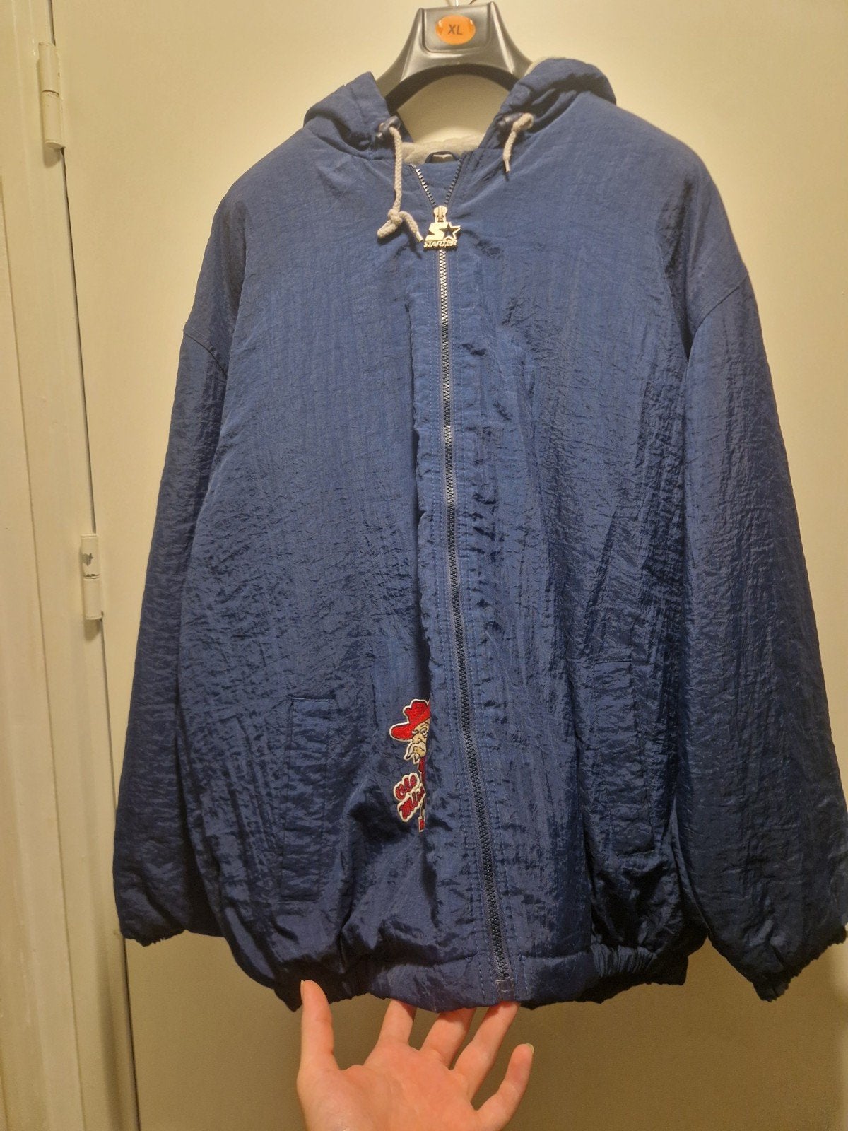 Starter Jas Ole Miss Rebels Vintage RARE, Kleding | Heren, Blauw, Maat 56/58 (XL), Ophalen of Verzenden, Zo goed als nieuw