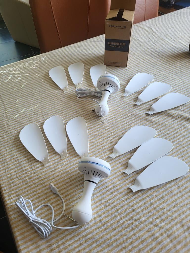 USB Plafondventilator met afneembare bladen, Ophalen of Verzenden, Nieuw, Plafondventilator