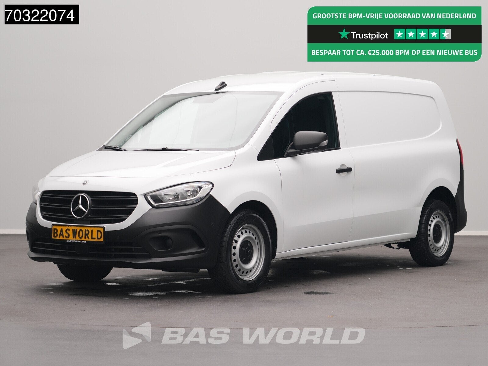 Mercedes Citan 112 CDI L2H1 LED Airco Camera Cruise Parkeers, Auto's, Bestelauto's, Stof, Gebruikt, Euro 6, 4 cilinders