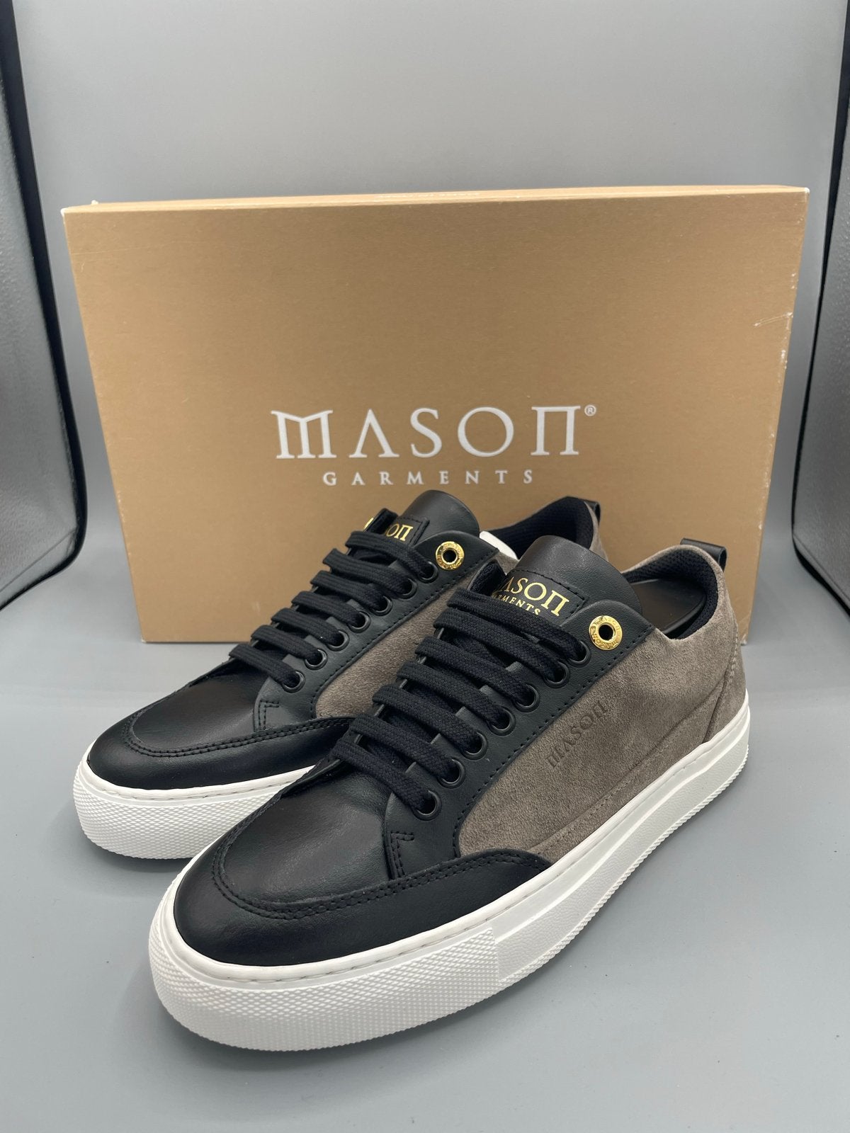 Mason Garments Sneakers Leer Suède Maat 38 Nieuw in Doos, Zwart, Nieuw, Ophalen of Verzenden, Sneakers of Gympen