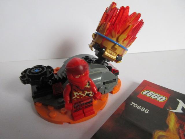 70686 Ninjago, Kai Burst in Spinjitzu spinner + bouwtekening, Ophalen of Verzenden, Zo goed als nieuw, Complete set, Lego