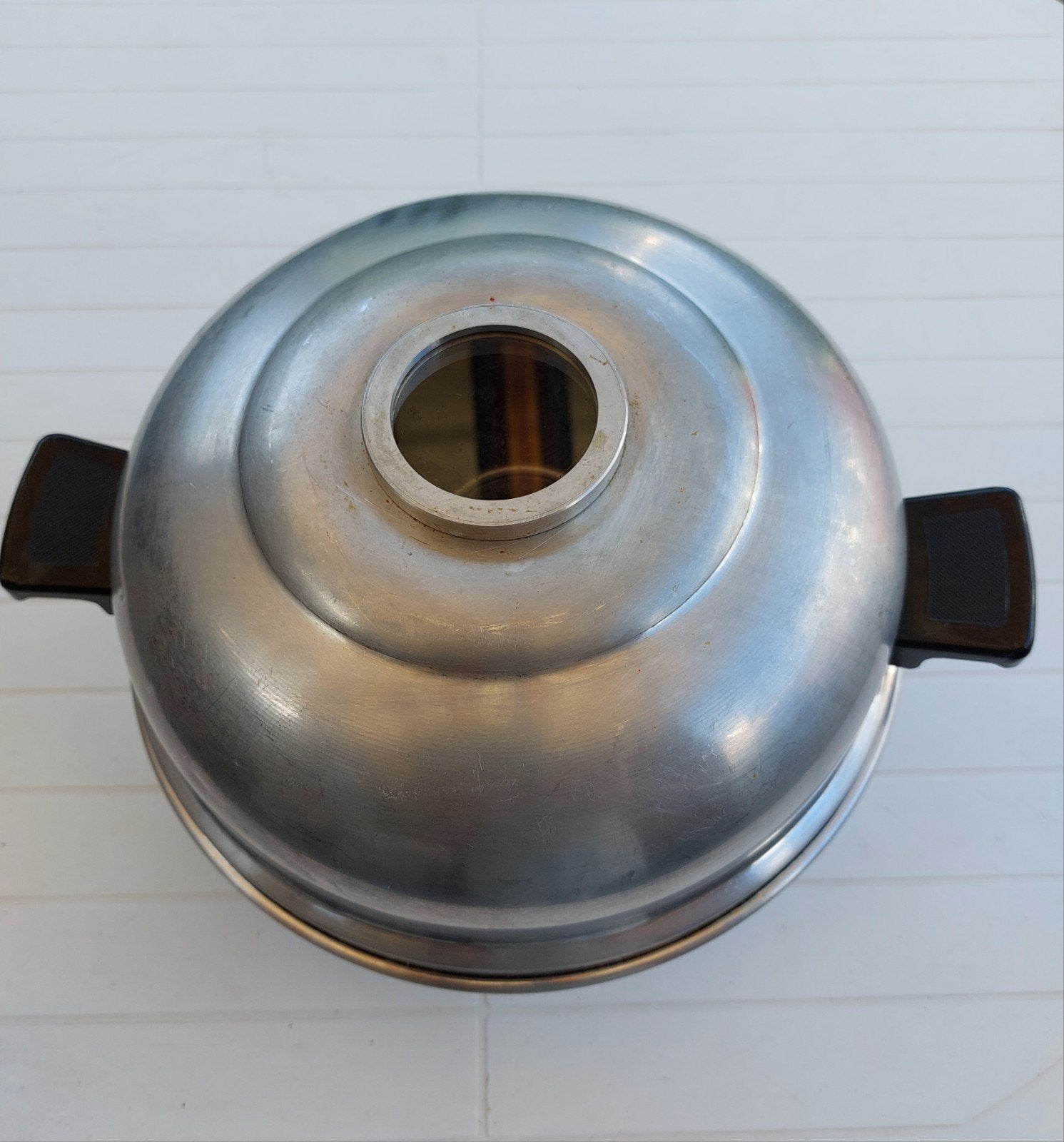Vintage aluminium "Wonderpan" izgs 28 cm., Gebruikt, Overige typen, Aluminium, Ophalen of Verzenden