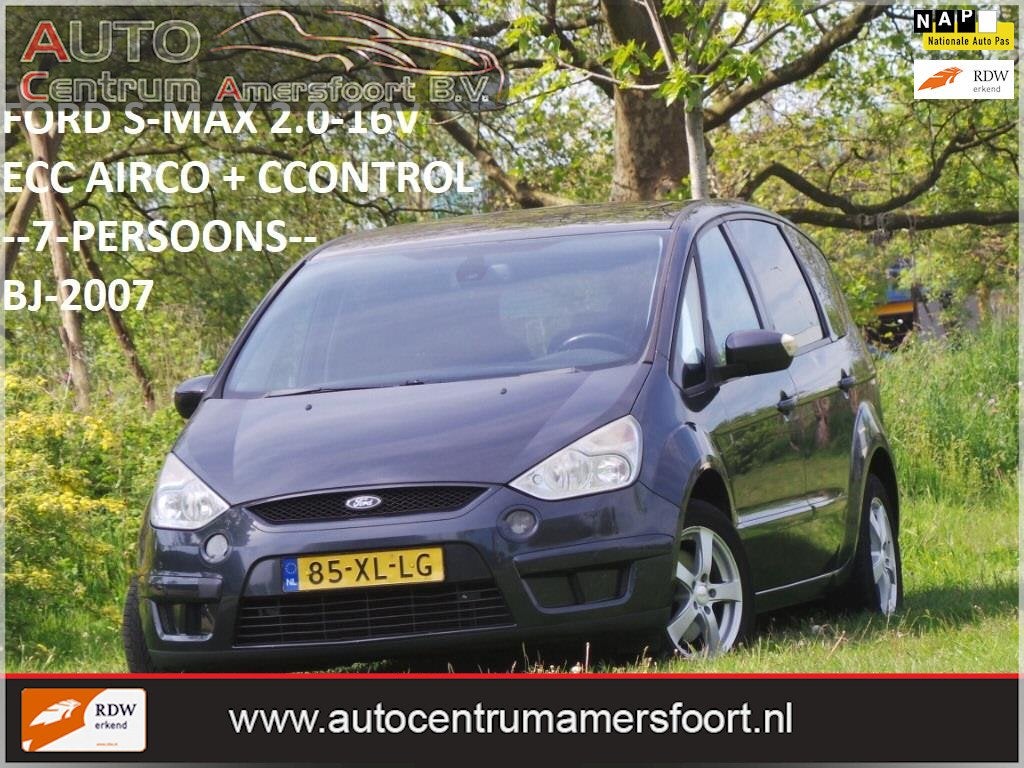 Ford S-Max 2.0-16V ( 7-PERSOONS + INRUIL MOGELIJK ), Auto's, Ford, Voorwielaandrijving, Dealer onderhouden, Gebruikt, 1505 kg
